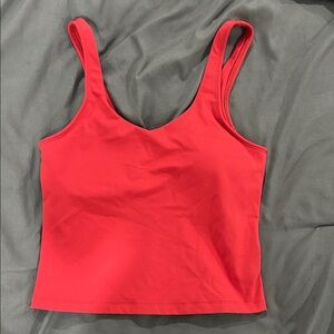 Pink Lily Red Workout Tank with built in bra size Medium